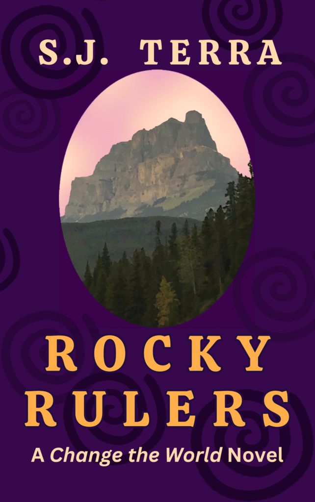 book cover Rocky Rulers, Purple with large mountain